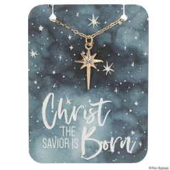 Simply Blessing Goldtone Star Necklace with Card-6Pk