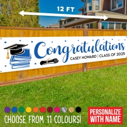Congratulations Grad PERSONALIZED Gigantic 12FT Vinyl Banner