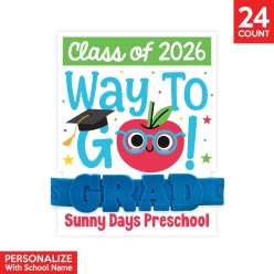 Personalized Graduation Way To Go Bracelets & Cards 24PK