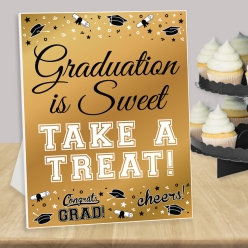 50% OFF: Gold Grad Dessert Table 14