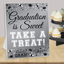 50% OFF: Silver Grad Dessert Table 14