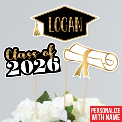 Graduation Personalized Centerpiece Sticks 3PK