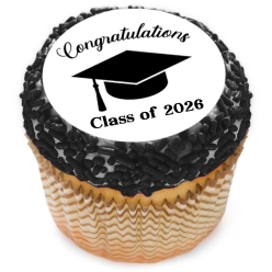 Congratulations Class of 2026 Cupcake Icing Toppers 12pk