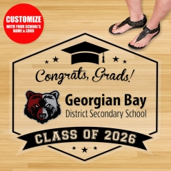 PERSONALIZED Jumbo 3 FT Grad Floor Decal
