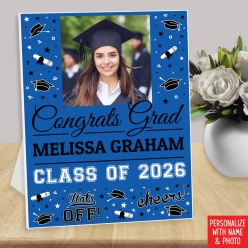Blue Grad Congrats Custom Photo 14