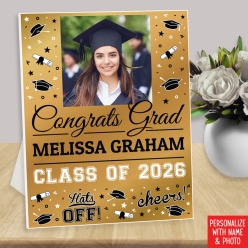 Gold Grad Congrats Custom Photo 14