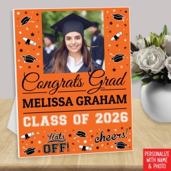 Orange Grad Congrats Custom Photo 14