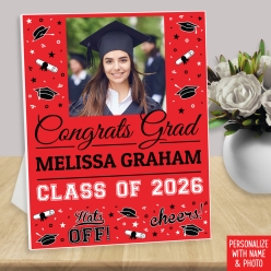 Red Grad Congrats Custom Photo 14