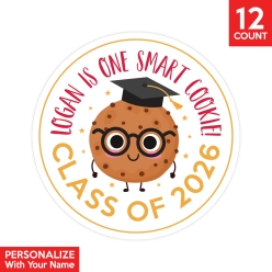 One Smart Cookie Personalized Favour Stickers 12PK