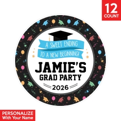 Sweet Grad Personalized Favour Stickers 12PK