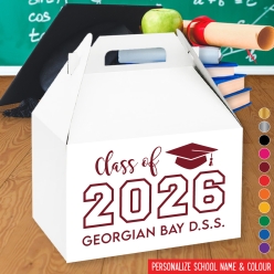 Class of 2026 Custom School Name Gable Box
