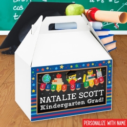 Kindergarten Grad Personalized Name & Grade Gable Box