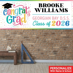 Grad Girl PERSONALIZED Giant Vinyl Keepsake Banner