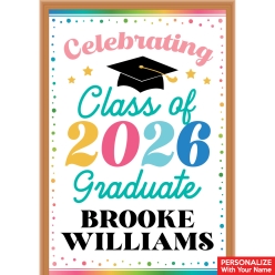 Girl Grad PERSONALIZED Giant Vinyl Keepsake Door Sign