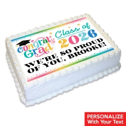 Grad Girl Personalized Edible Icing