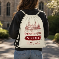 Hogwarts Graduate Custom Drawstring Backpack