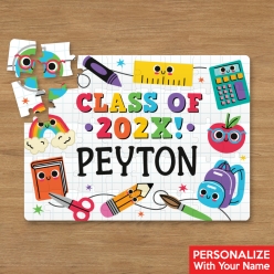 Personalized 30pc Elementary Grad Cute Puzzle w/ Name