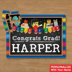 Personalized 30pc Elementary Grad Owl Puzzle w/ Name
