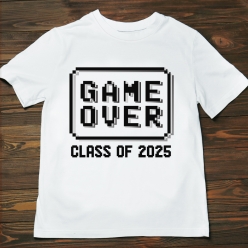 55% OFF: Game Over Grad T-shirt- Choose Size