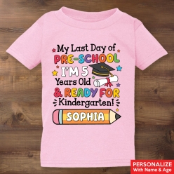 Last Day of Preschool Light Pink T-shirt