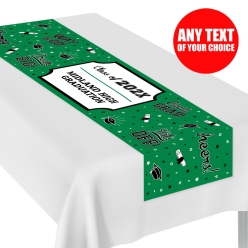 Green PERSONALIZED Vinyl 5ft Grad Table Runner
