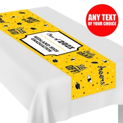 Yellow PERSONALIZED Vinyl 5ft Grad Table Runner