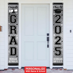Grad Silver CUSTOM Giant Vertical Double Vinyl Banners 72