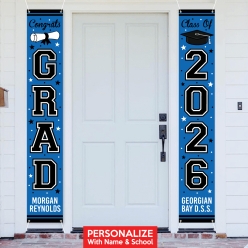 Grad Blue CUSTOM Giant Vertical Double Vinyl Banners 72