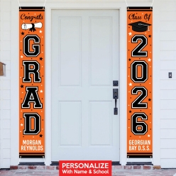 Grad Orange CUSTOM Giant Vertical Double Vinyl Banners 72