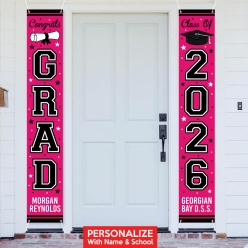 Grad Pink CUSTOM Giant Vertical Double Vinyl Banners 72
