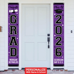 Grad Purple CUSTOM Giant Vertical Double Vinyl Banners 72