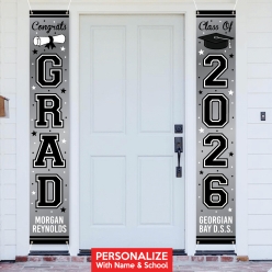 Grad Silver CUSTOM Giant Vertical Double Vinyl Banners 72