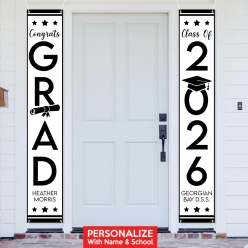 Grad Cap CUSTOM Giant Vertical Double Vinyl Banners 72