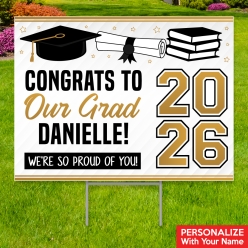 Grad All Weather PERSONALIZED Large Yard Sign 2