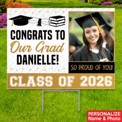 Grad Photo All Weather PERSONALIZED Large Yard Sign 2