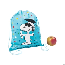 Snoopy Graduate Drawstring Bags - 12Pk