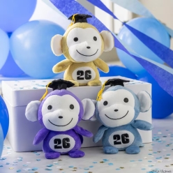 Class of 2026 Graduation Plush Monkeys-12Pk