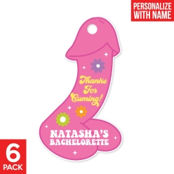 Groovy Bachelorette X-Rated PERSONALIZED Thank You Tags - 6pk