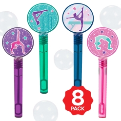 Gymnastics Bubble Bottles w/Wands - 8 PACK