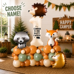 One Happy Camper 6 Ft Airfill Personalized Balloon Column