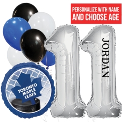 Toronto Maple Leafs PERSONALIZED Name & Double Digit Age Balloon