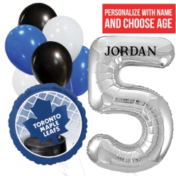 Toronto Maple Leafs PERSONALIZED Name & Single Digit Age Balloon