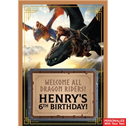 HTTYD 4 PERSONALIZED Giant Vinyl Keepsake Door Sign