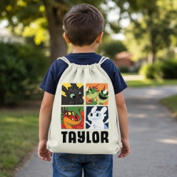HTTYD Cartoon Personalized Drawstring Backpack