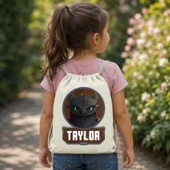 HTTYD 4 Toothless Personalized Drawstring Backpack