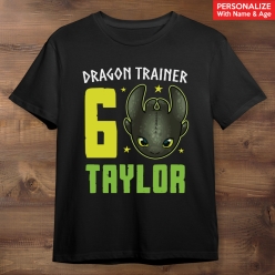 HTTYD Dragon Trainer Personalized Black T-shirt