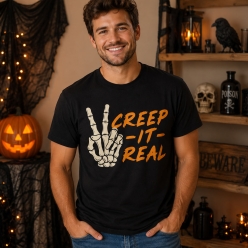 Creep It Real Halloween Black T-shirt
