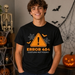 Error Costume Not Found Black T-shirt
