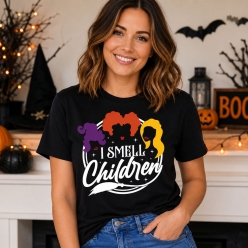 Hocus Pocus I Smell Children Black T-shirt
