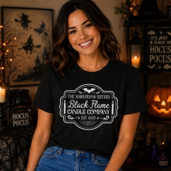 Sanderson Sisters Black Flame Black T-shirt